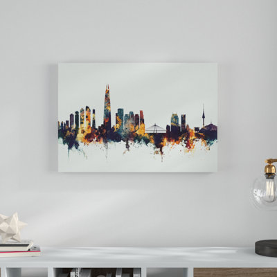 « séoul horizon south korea v », reproduction d’impression sur toile