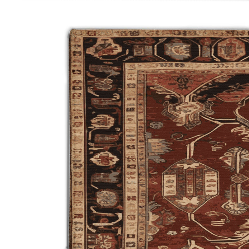 Tapis turc intérieur et extérieur brun, Rectangulaire 8 pi x 10 pi