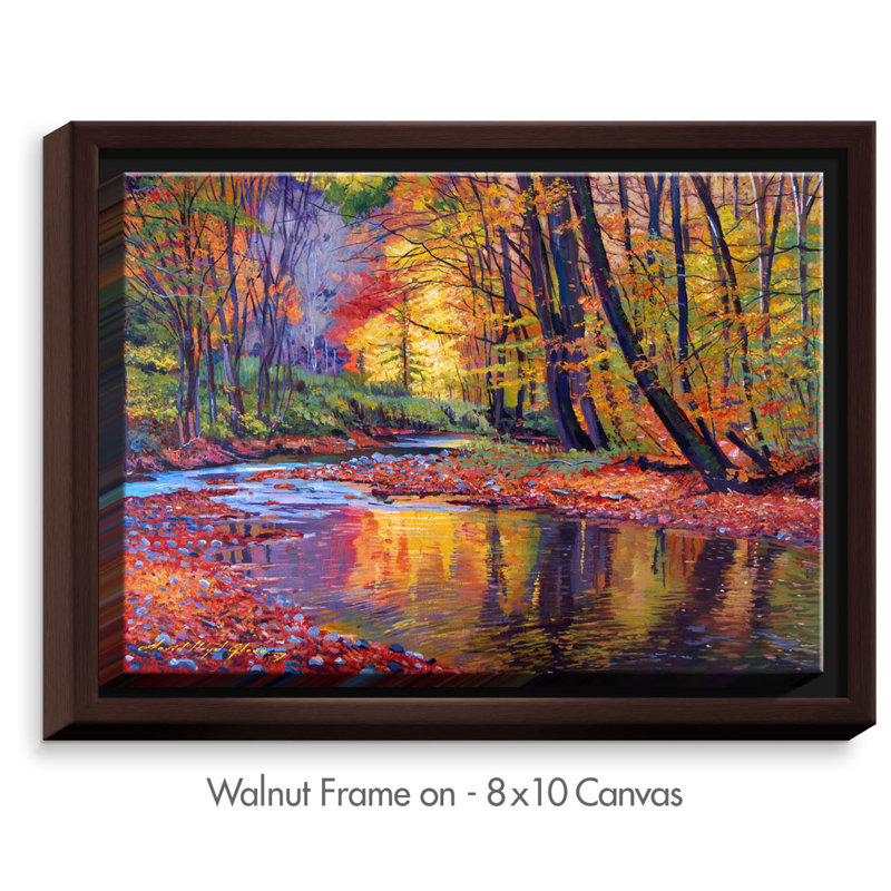 « automne prelude », reproduction sur toile, H 11 po x l 14 po x P 1,5 po, Toile tendue