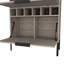 Bar Rowan, six porte-bouteilles encastrés, armoire double porte