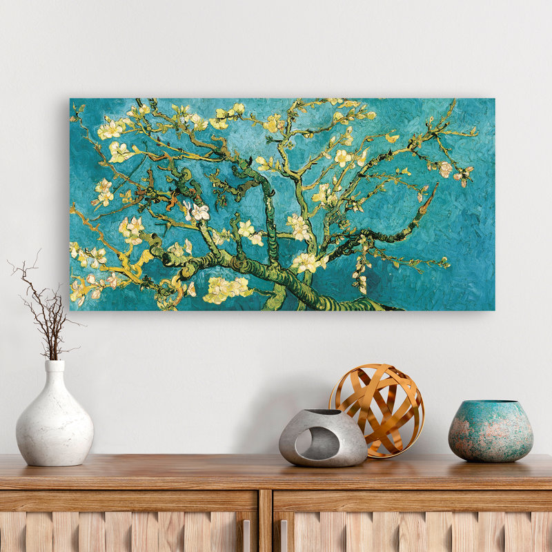 Almond Blossom by Vincent Van Gogh - Wrapped Canvas Print, 35cm H x 70cm W x 4cm D