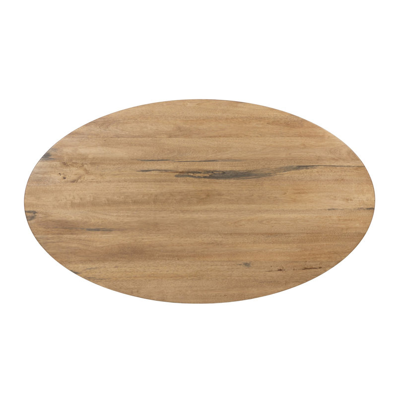 Bibianna Oval Solid Wood Dining Table