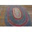 Petit tapis crocheté ovale antique