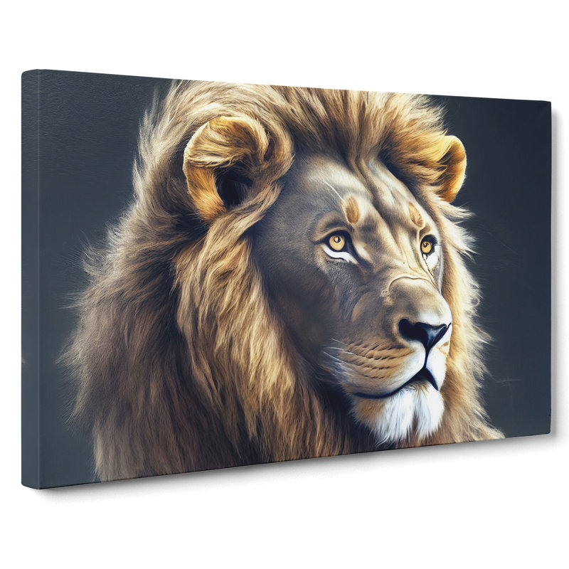Relaxed Lion - Wrapped Canvas, 35cm H x 50cm W x 3cm D