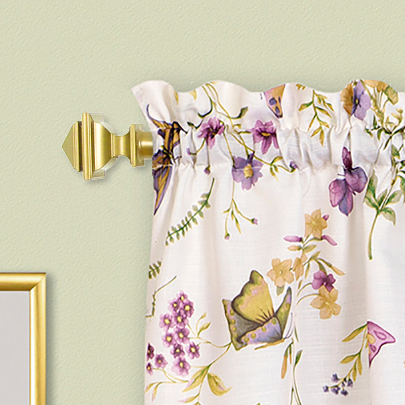 Solomon Adjustable Single Curtain Rod, 28" - 48" W