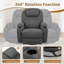 Fauteuil à bascule pivotant à 360 ° en tissu (ensemble de 2)-1778238038