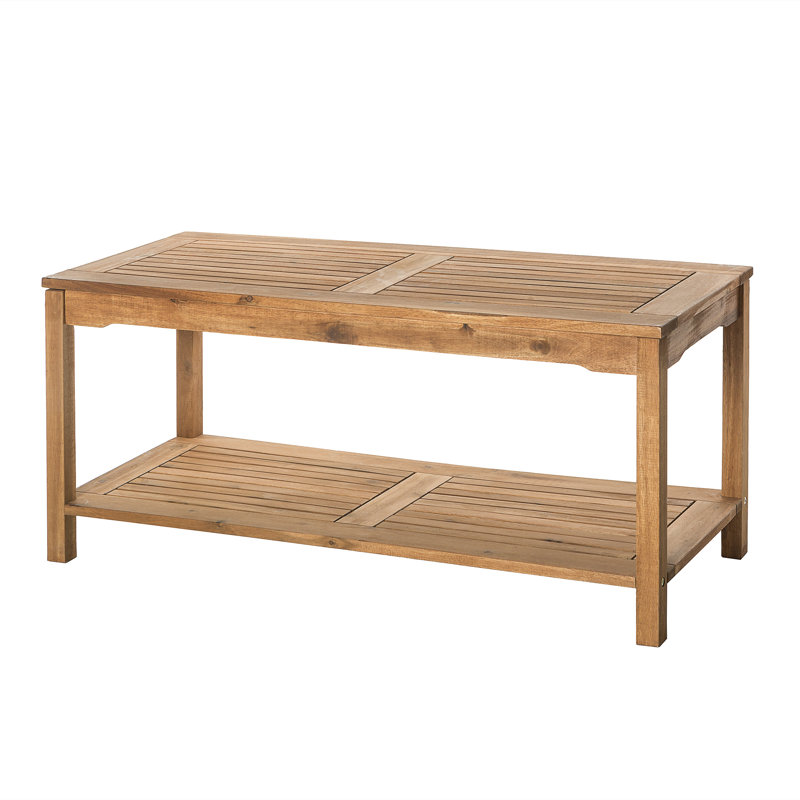 Tournesolle Solid Wooden Coffee Table, Brown