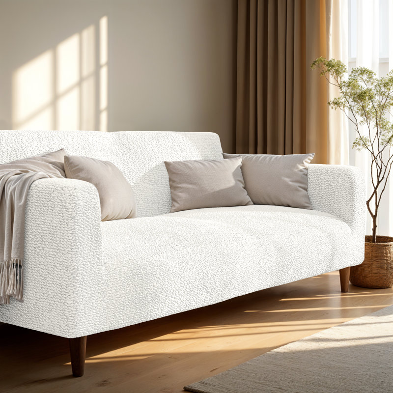 Housse extensible pour canapé pour animaux de compagnie - Housse de protection pour meuble lavable, Blanc éclatant
