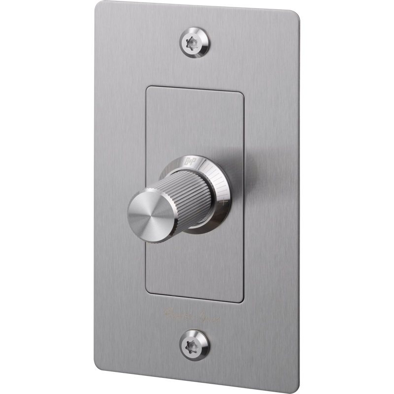 1G Dimmer / LED / Linear / With Logo, Steel, 1 Gang