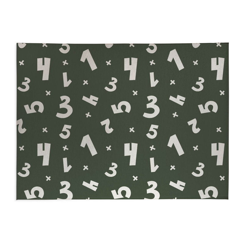 Numbers Indoor Doormat, 24" W x 36" L, Chimichurri