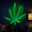 Enseigne murale néon Marijuana Leaf Infinity Mirror