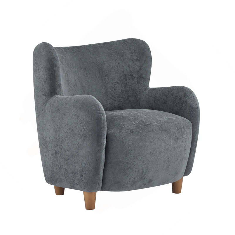 Lucia Wingback Armchair, Dark Gray