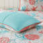 Courtepointe en coton 6 pièces avec coussins décoratifs, taille corail double / grand, coquillages et coraux imprimés, mélange de tissus doux, vermicelle, bord de mer, double / grand lavable à la machine, literie à broderie Starfish