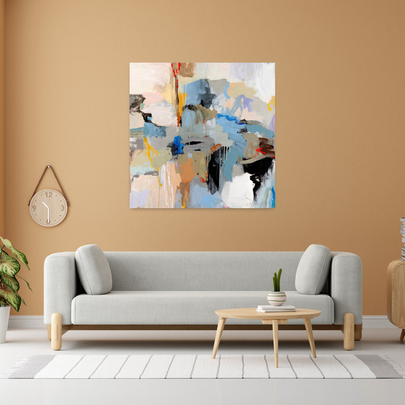Santa Fe, art contemporain abstrait, H 48 po x l 48 po