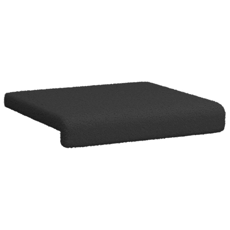  Bench Cushion Sherpa Fabric Modern Indoor Seating Pad Hallway Comfort, 4, 40 cm W x 38 cm D, Black