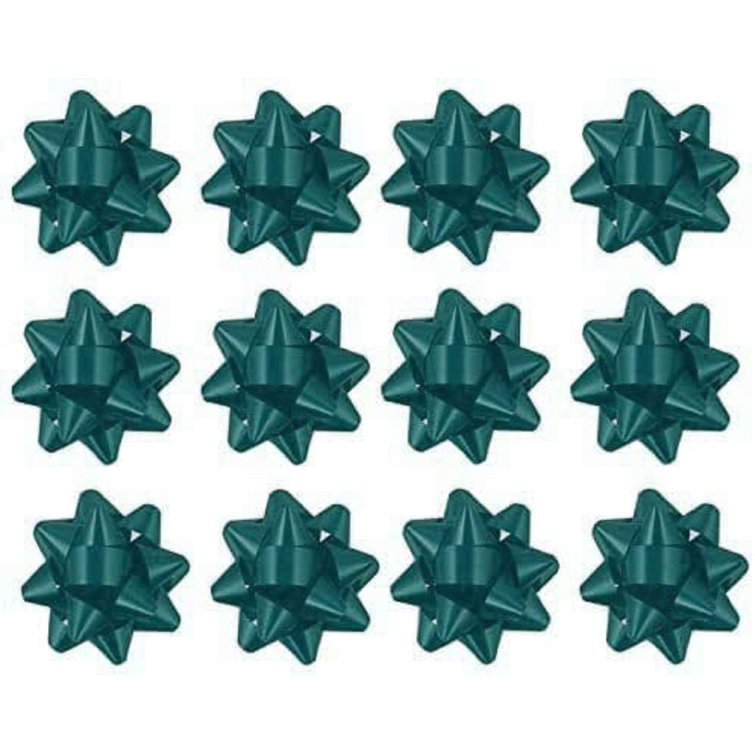 The Holiday Aisle® PMU Decorative Star Gift Bows Small 2in (12/Pkg) Pkg/1