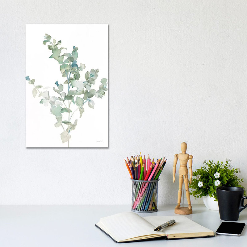 Eucalyptus II Cool by Danhui Nai - Wrapped Canvas Painting, 30.48cm H x 20.32cm W x 1.91cm D