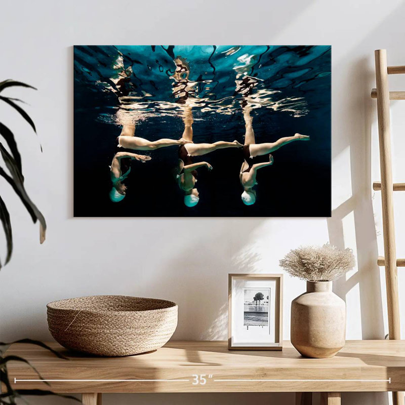 Sireci Flipped Synchronized Swimmers, 20" H x 30" W