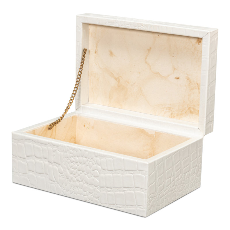 Shagreen Handmade Decorative Box, Ivory