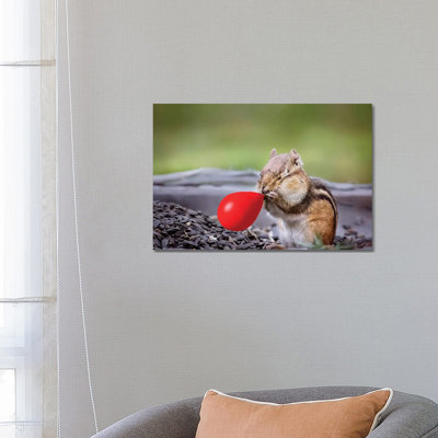 Red Balloon by Karen Burke - Wrapped Canvas Print