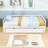 Twin Size Wooden Daybed with Trundle-1470487288