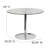 Caitlan 39.25'' Round Glass Dining Table with 29''H Chrome Base