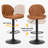 Adjustable Swivel 24"-33" Height Rhombus Faux Leather Bar Stools with Back for Kitchen Island-37222005-37222001