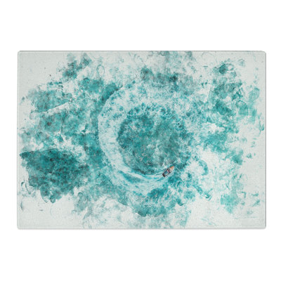 Tempered Glass Jet Ski Circle Chopping Board