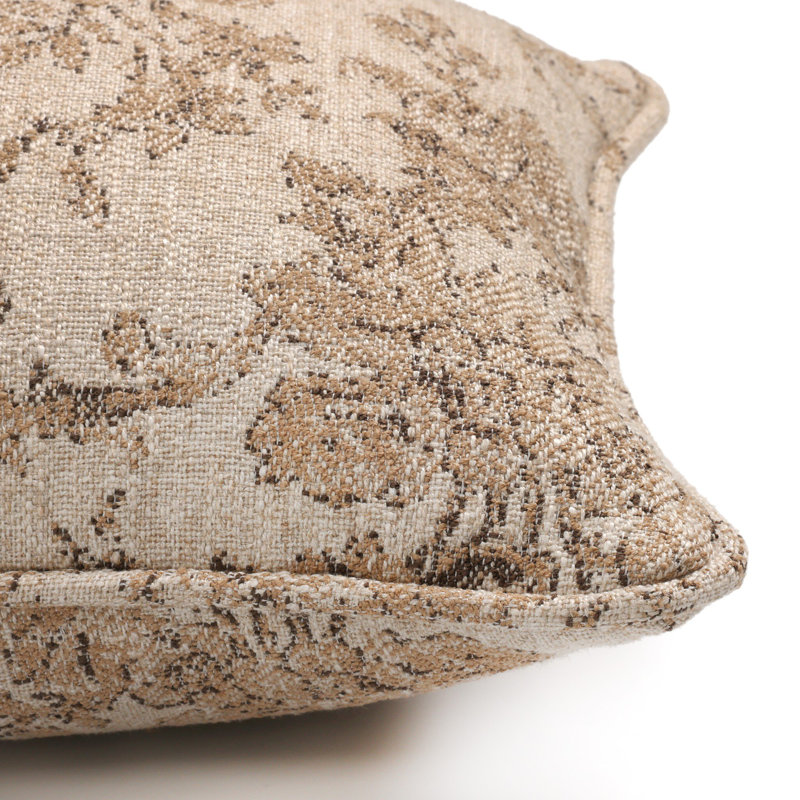 April Pillow Cover & Insert, Fallingbrook Natural Damask, Rectangle 14"H x 20"W