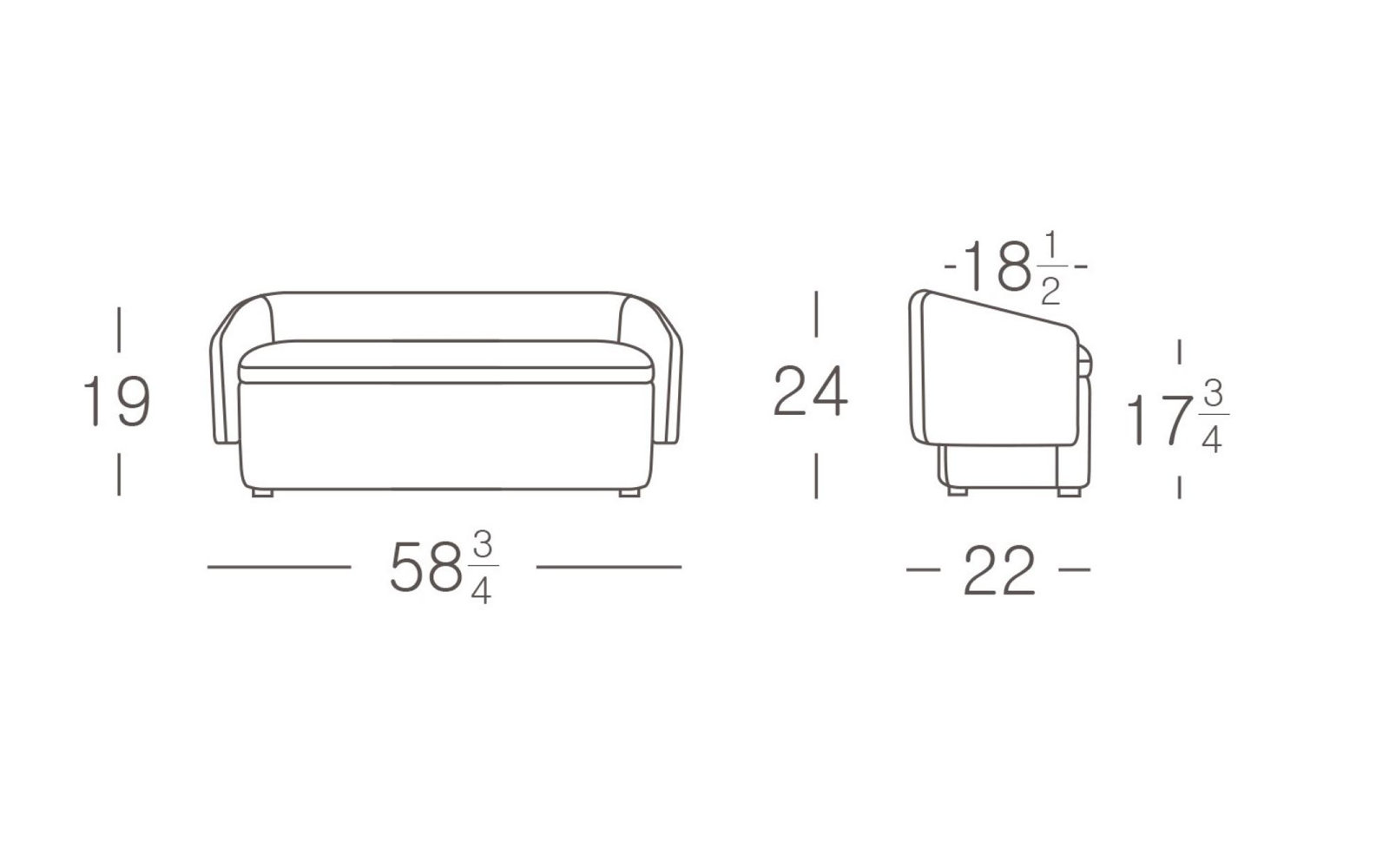 Bredon Storage Bench, Capri Ivory Chenille