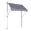 Auvent de protection solaire Uv80 + - auvent extérieur de 118 po avec structure en métal et cadre de patio rétractable