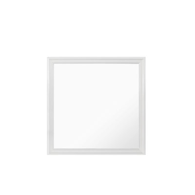 SHAKER METALLIC WHITE MIRROR
