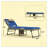 Set of 2 Adjustable Folding Outdoor Chaise Lounge Chairs with 5-Position Backrest, Blue Brown and Gray Mesh Pool Loungers-1819938110
