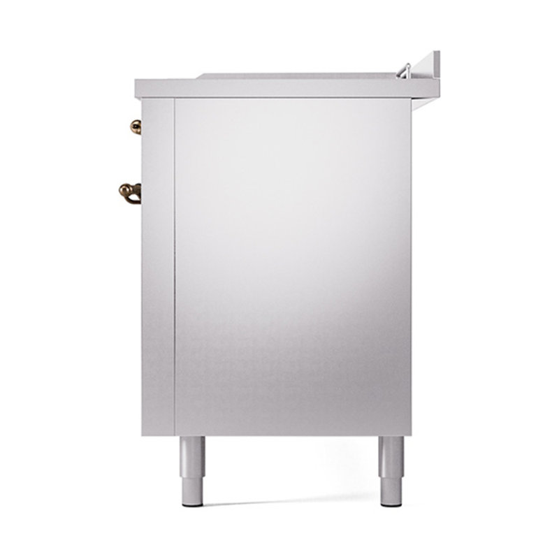 Cuisinière ILVE Nostalgie II Série 60 po à double combustible avec 7 brûleurs scellés, plaque de cuisson, table française (gaz naturel, porte pleine)