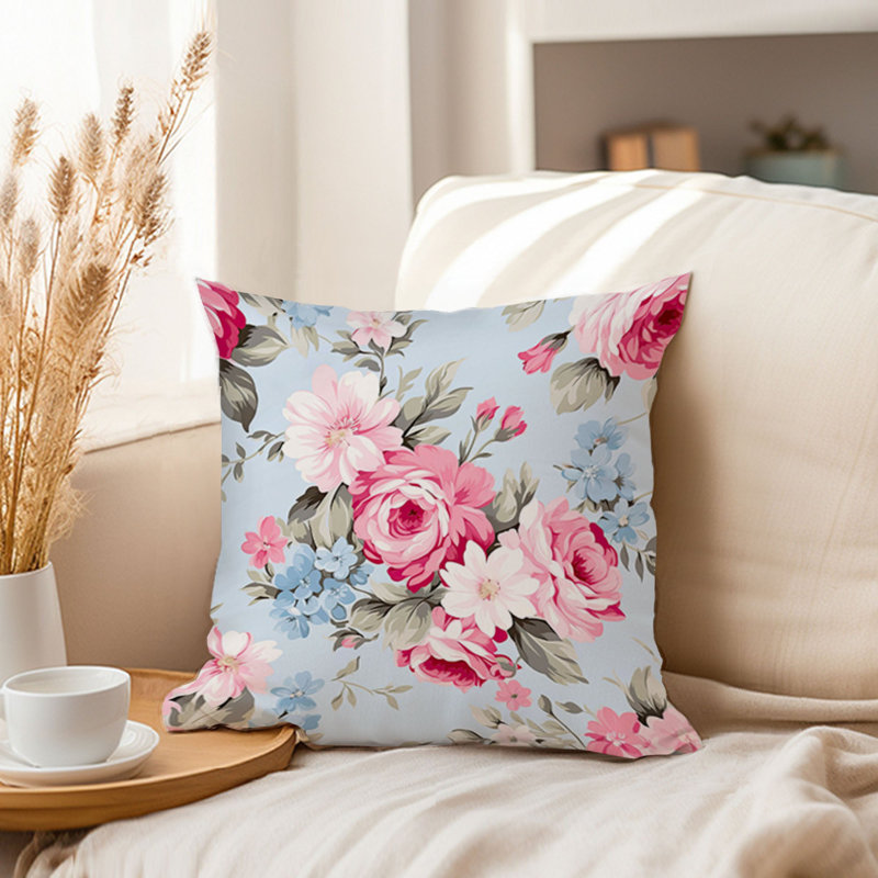 Floral Flower Dreams Pattern XII Shabby Elegance, 20"H x 20"W