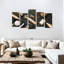 Ensemble 5 pièces d'outils de salon sur toile-356784451