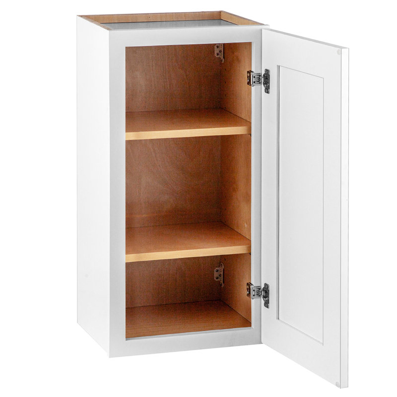 Armoire à portes simples blanche en bois massif pour la salle de bain, organisation de salon - 2 tablettes, l 12 po x P 12 po x H 36 po, shaker classique, mur imperméable fabriqué à partir d'espaces de cuisine réglables robustes et multifonctionnels
