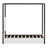 Elevated Canopy Platform Bed with Headboard and Structural Frame-1431994223