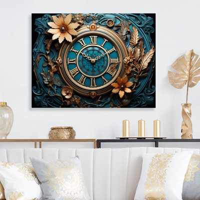 Clock Industrial Elegance I - Fashion Metal Wall Art