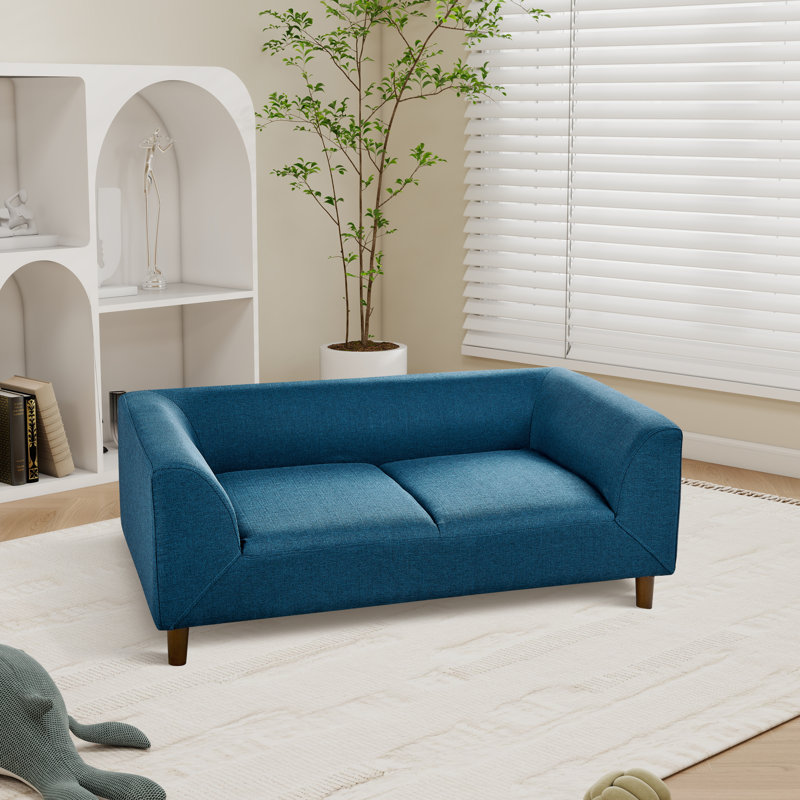 Modern Rectangular Pet Sofa, Blue