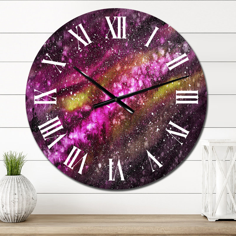 Space with Milky Way Plenty Of Stars - Traditional Wall Clock, Small