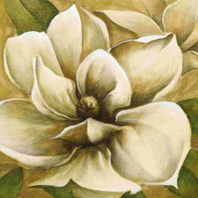 Fleur blanche 6 - peinture sur toile tendue