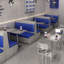 Banc rembourré de style industriel