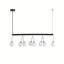 Lustre 8 lumières pour îlot de cuisine noir mat (ampoules non incluses)