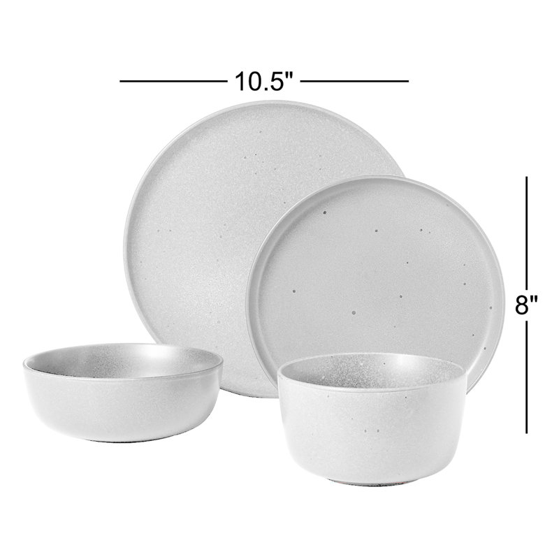 Service de table 16 pièces Gibson Elite James, Gris truffe
