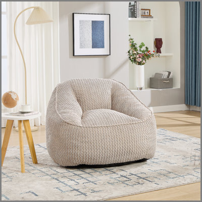 Pouf géant en velours côtelé pour adultes et adolescents, confortable et élégant, idéal pour la lecture, le salon, la chambre ou les jeux vidéo. Ce pouf géant à assise ronde est garni de tissu et peut être utilisé comme sofa de sol ou fauteuil. Parfait pour le salon, la chambre ou une salle de jeux.