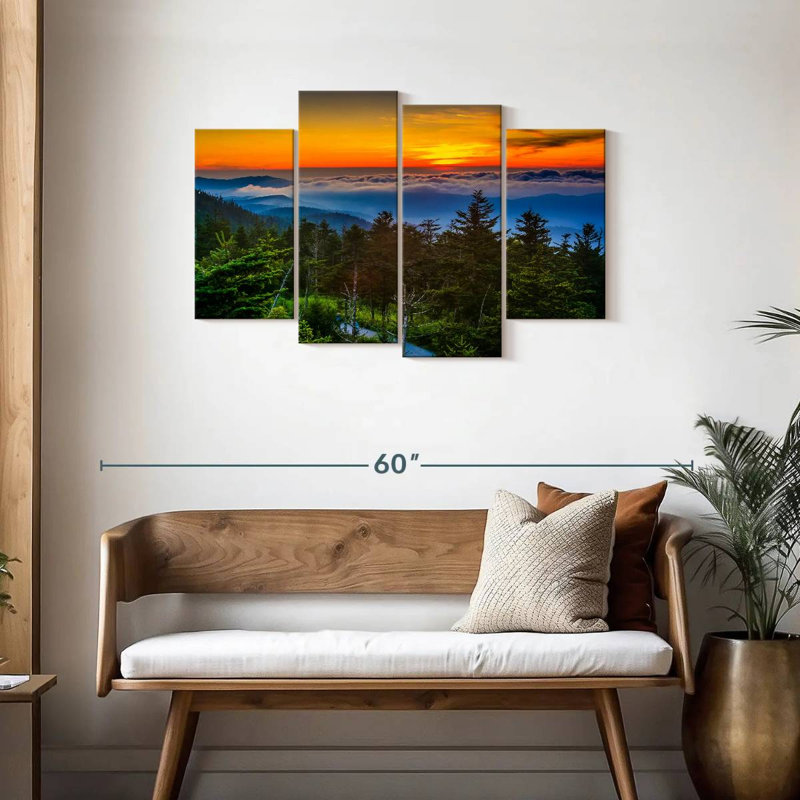 Alvord Clingmans Dome Dramatic Sunset, H 27 po x l 43 po