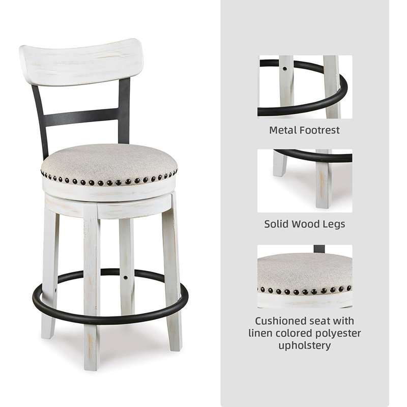 Tabouret de bar rotatif 24,5 po Modern