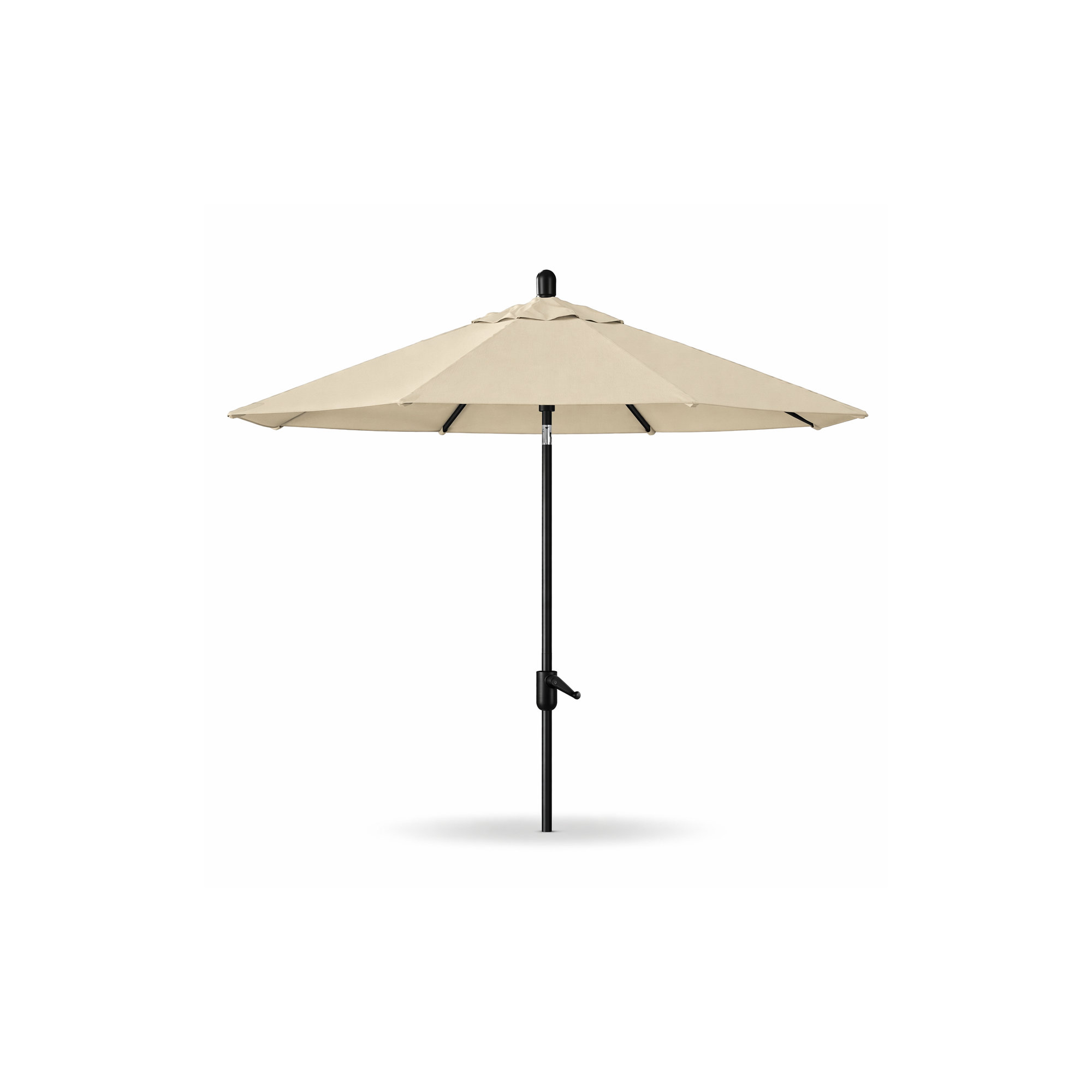 Natalie 8' 8" Market Sunbrella® Umbrella, Starring Gray, Antique Beige Sunbrella® Canvas
