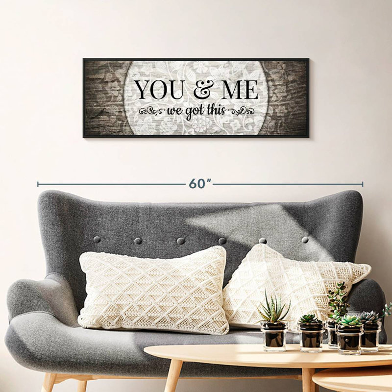 You And Me We Got This II, 37 po x 13 po, Cadre flottant noir